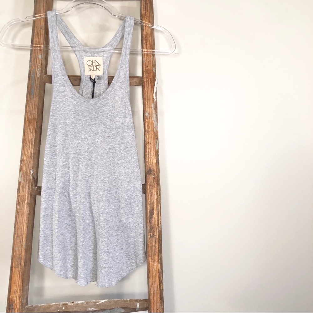 CHASER/ 100% cotton racerback tank top